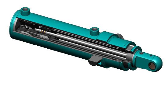Multistage Hydraulic Cylinder For Dumping Farm Equipment